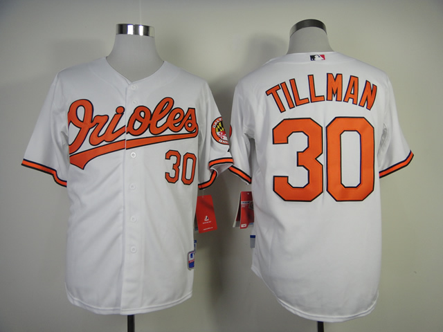 Men Baltimore Orioles 30 Tillman White MLB Jerseys
